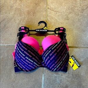 NWT Joe Boxer 2 Pack Gentle Lift Plunge Bras! 34DD